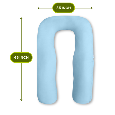 Sky Blue U Shaped Pregnancy Pillow