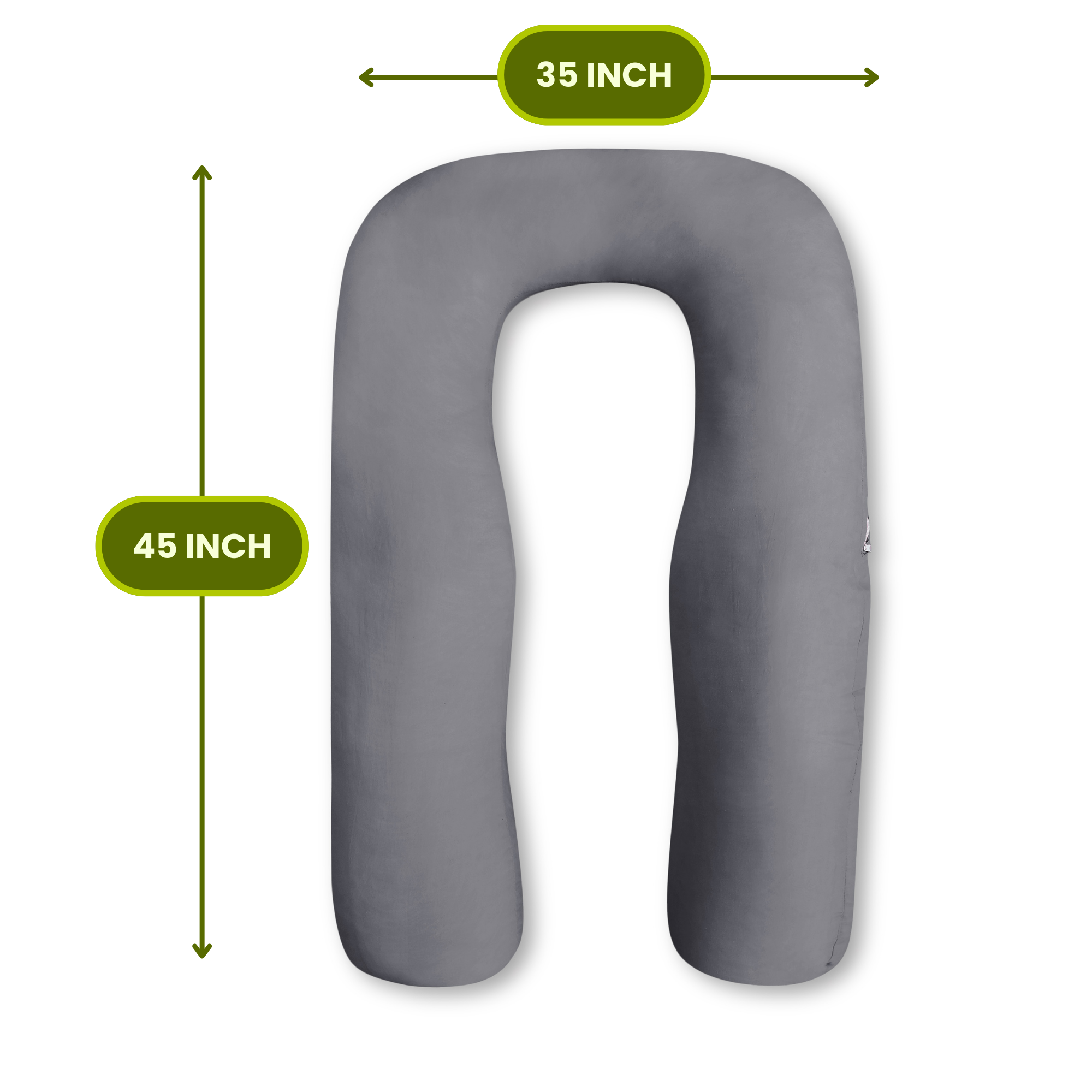 Grey U Shaped Pregnancy Pillow