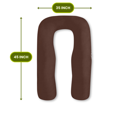 Brown U Shaped Pregnancy Pillow