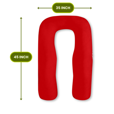 Red U Shaped Pregnancy Pillow