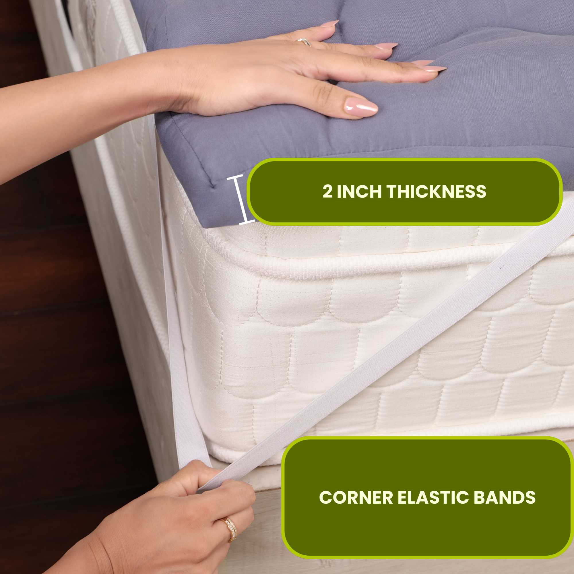 Grey Mattress Topper / Pads 