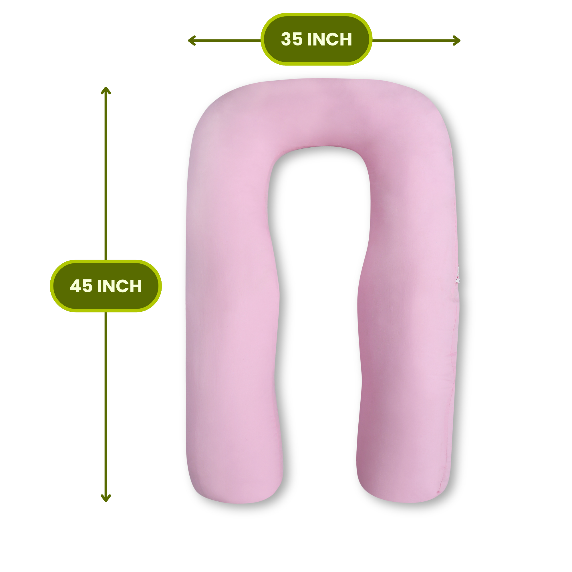 Baby Pink U Shaped Pregnancy Pillow