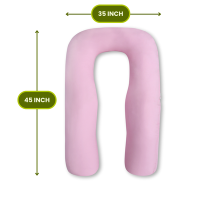 Baby Pink U Shaped Pregnancy Pillow