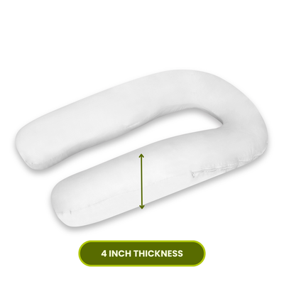 White U Shaped Pregnancy Pillow