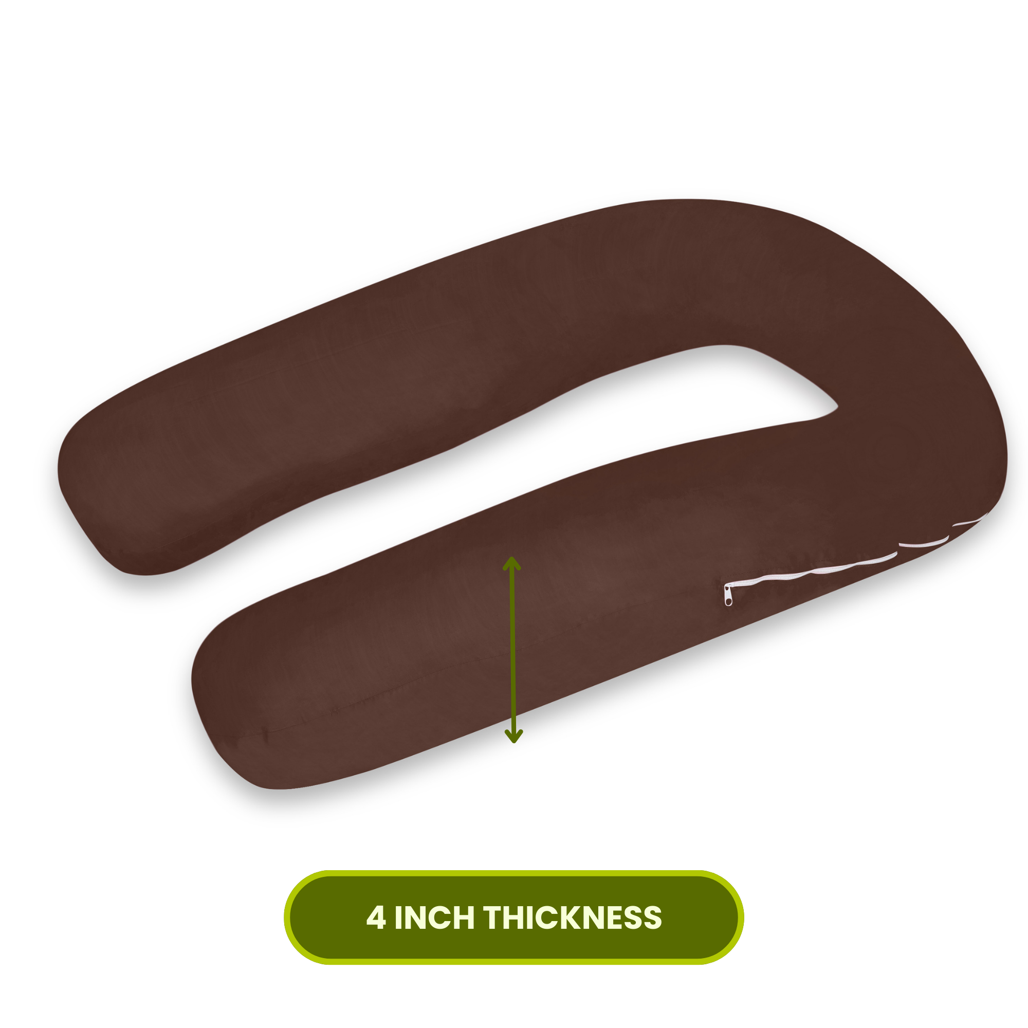 Brown U Shaped Pregnancy Pillow