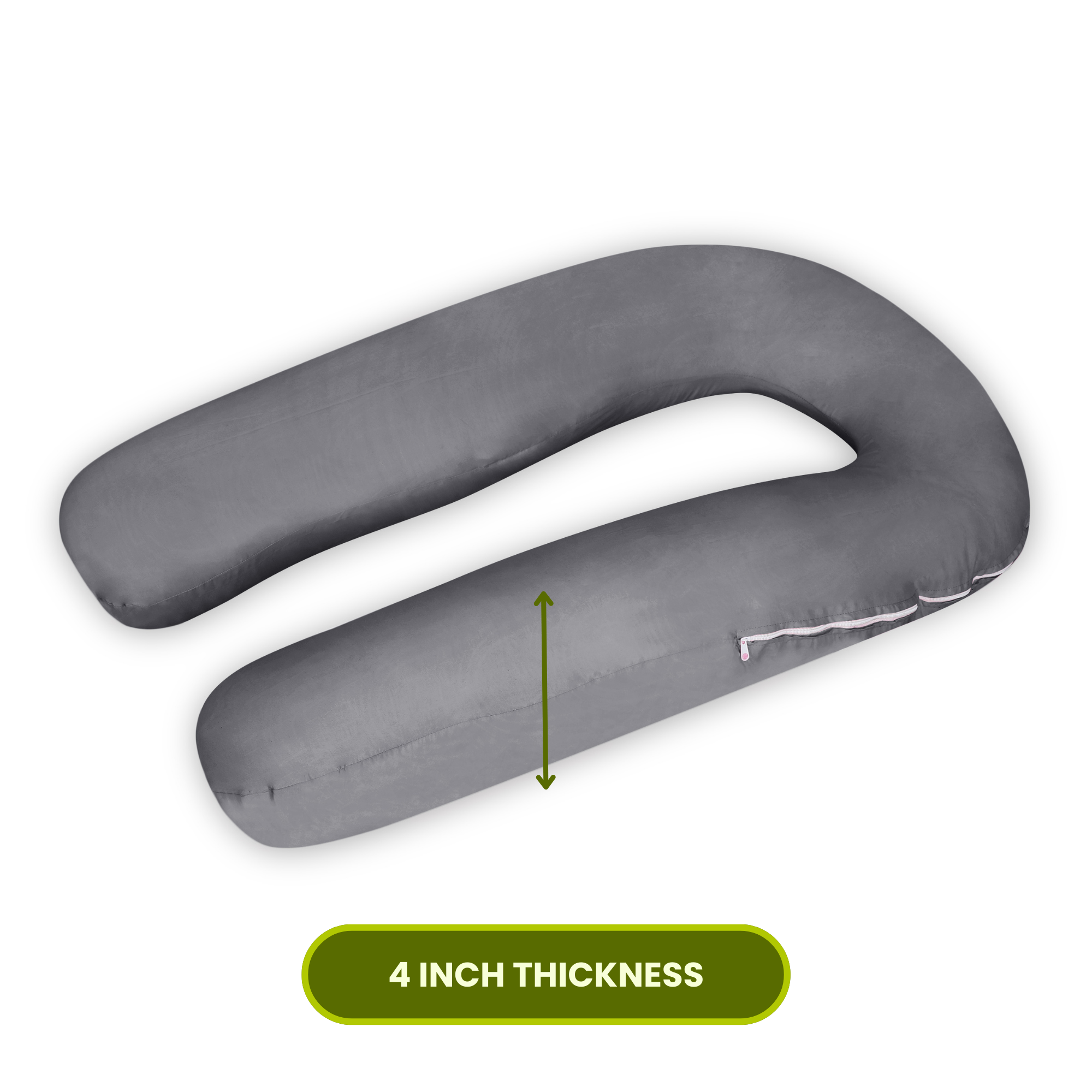 Grey U Shaped Pregnancy Pillow