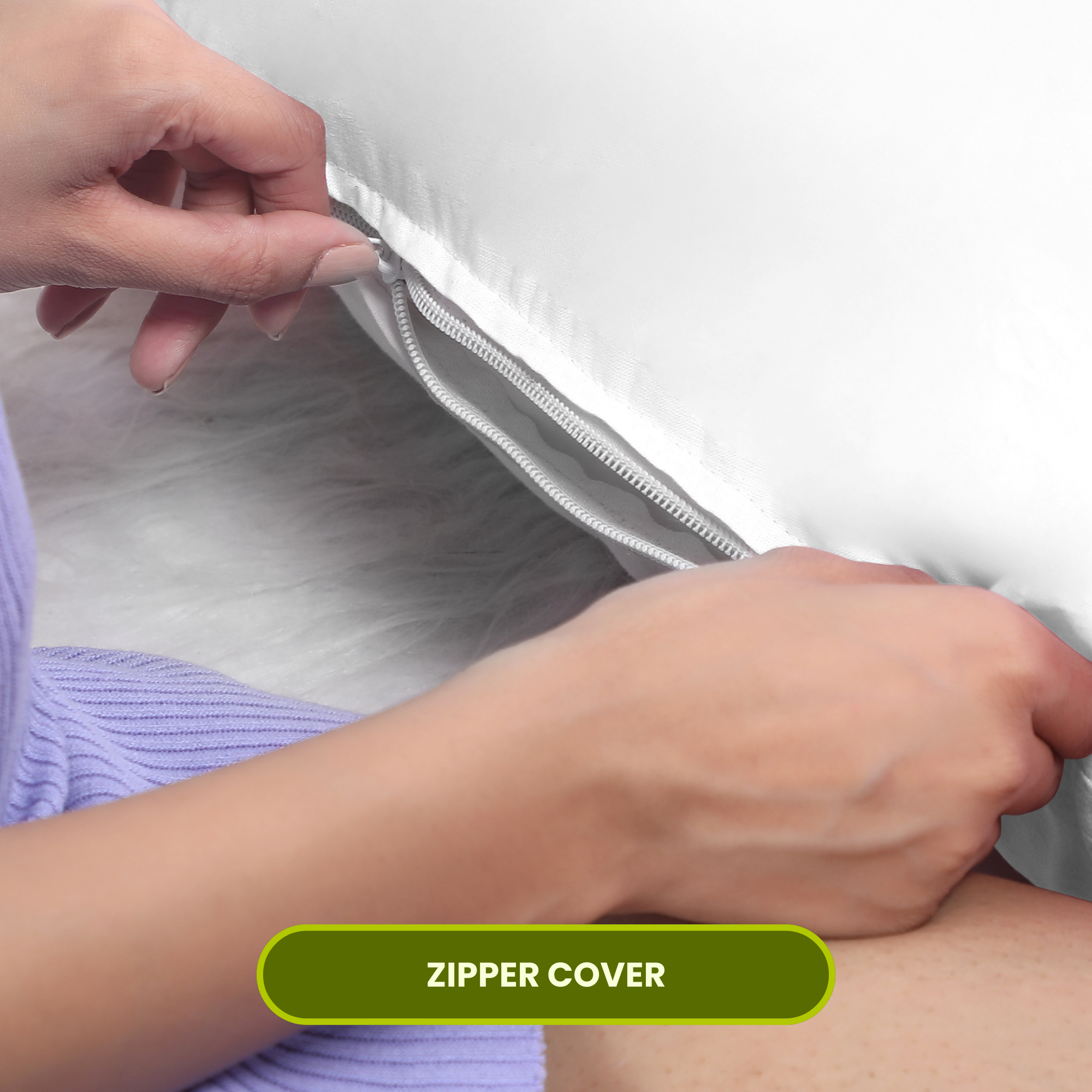 White U Shaped Pregnancy Pillow