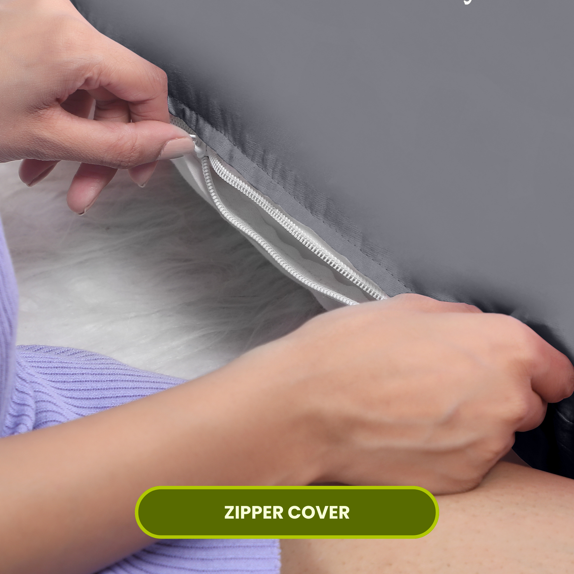 Grey U Shaped Pregnancy Pillow