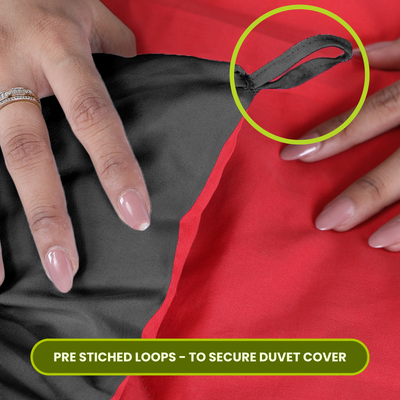 Black & Red Reversable Comforter/Duvet