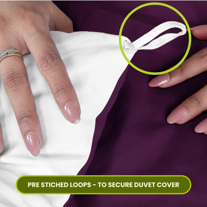White & Wine Reversable Comforter/Duvet