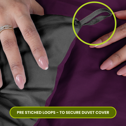 Black & Wine Reversable Comforter/Duvet