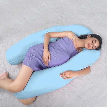 Sky Blue Pregnancy Pillow (U Shaped)