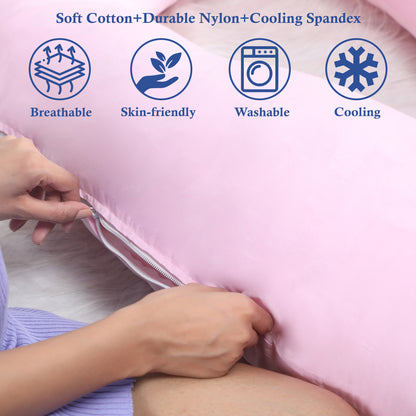 Baby Pink Pregnancy Pillow (U Shaped)