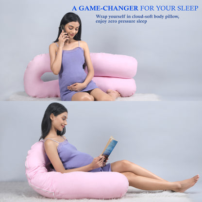 Baby Pink Pregnancy Pillow (U Shaped)