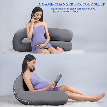 Grey Pregnancy Pillow (U Shaped)