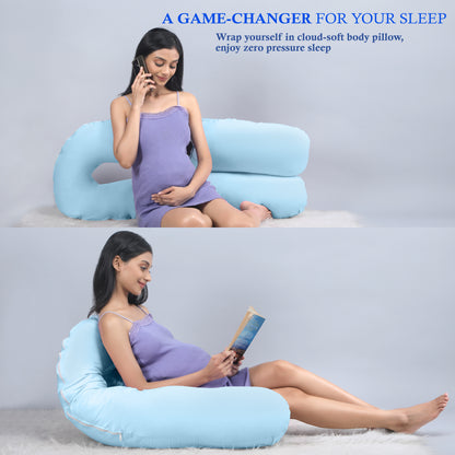 Sky Blue Pregnancy Pillow (U Shaped)