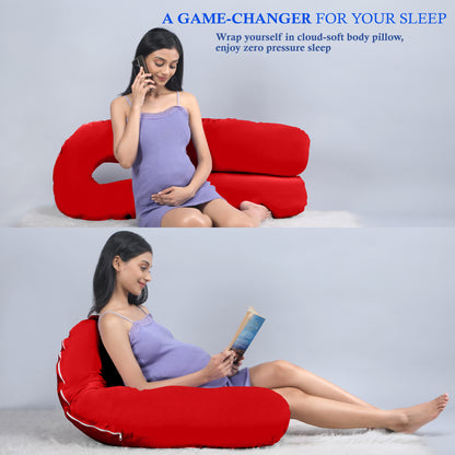 Red Pregnancy Pillow (U Shaped)