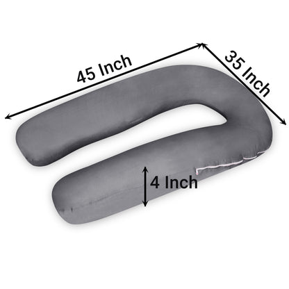 Grey Pregnancy Pillow (U Shaped)