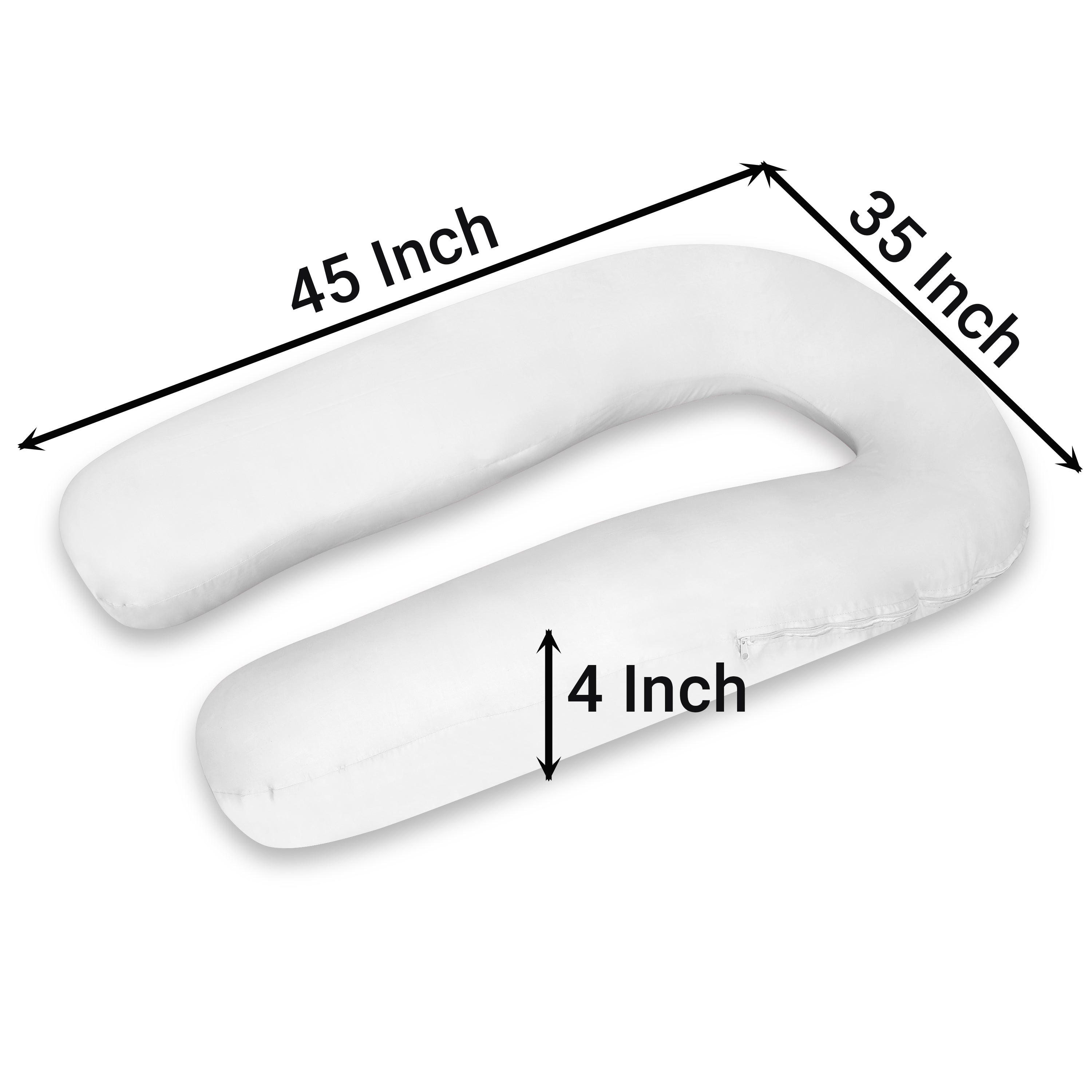 White Pregnancy Pillow (U Shaped)