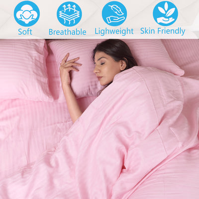 Pink Duvet Cover Stripe AVI Lifestyles I02