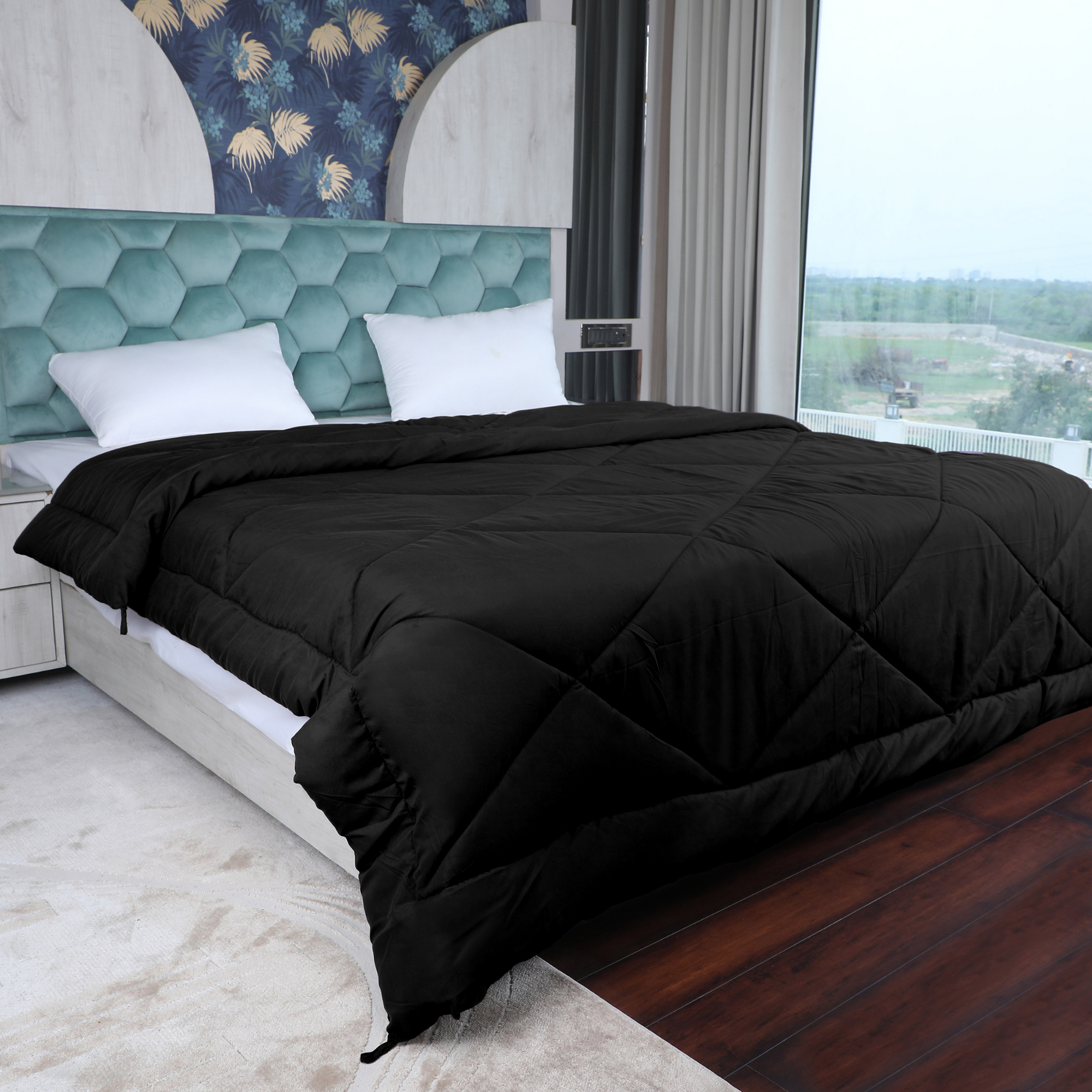 Black Duvet Plain AVI Lifestyles I02