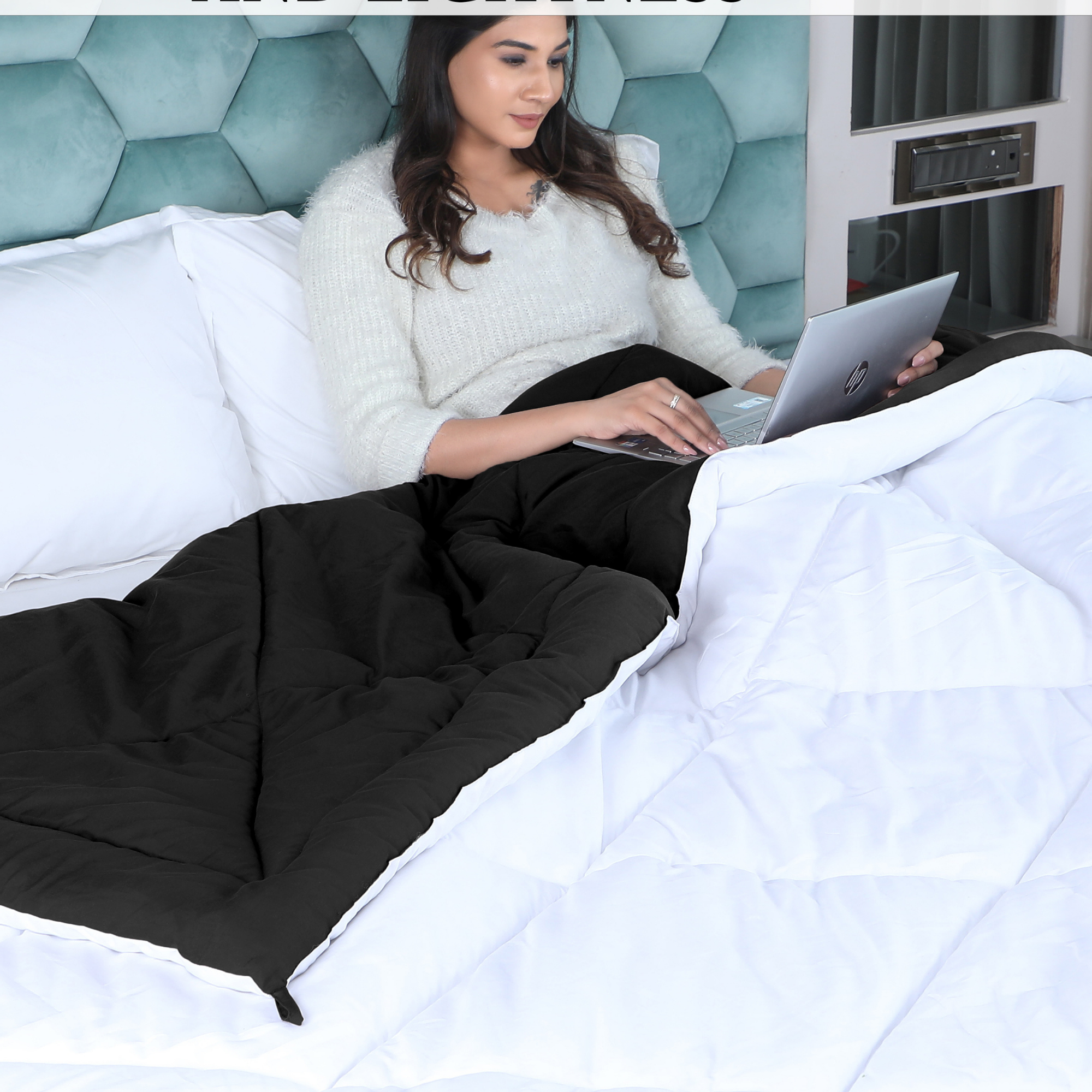 Black-White Duvet Reversable AVI Lifestyles I01