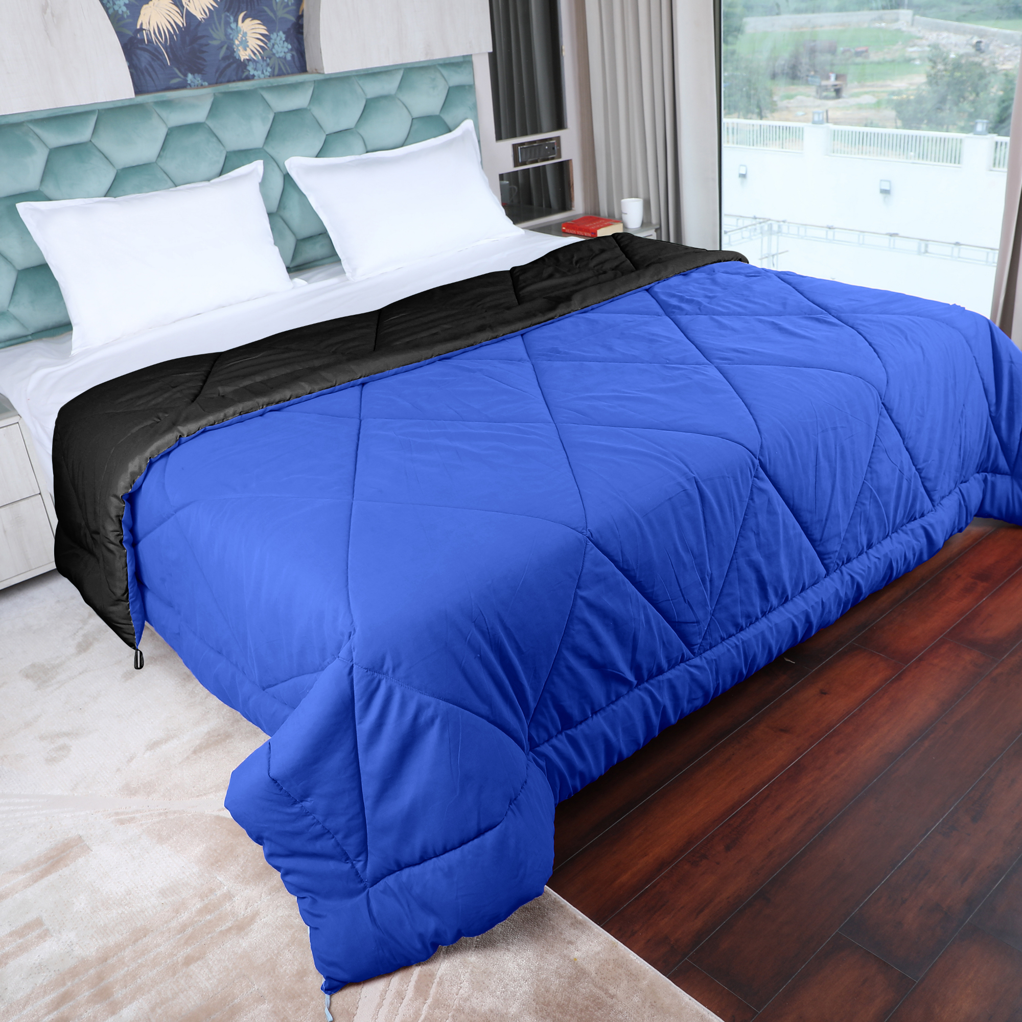 Blue-Black Duvet reversable AVI Lifestyles I02