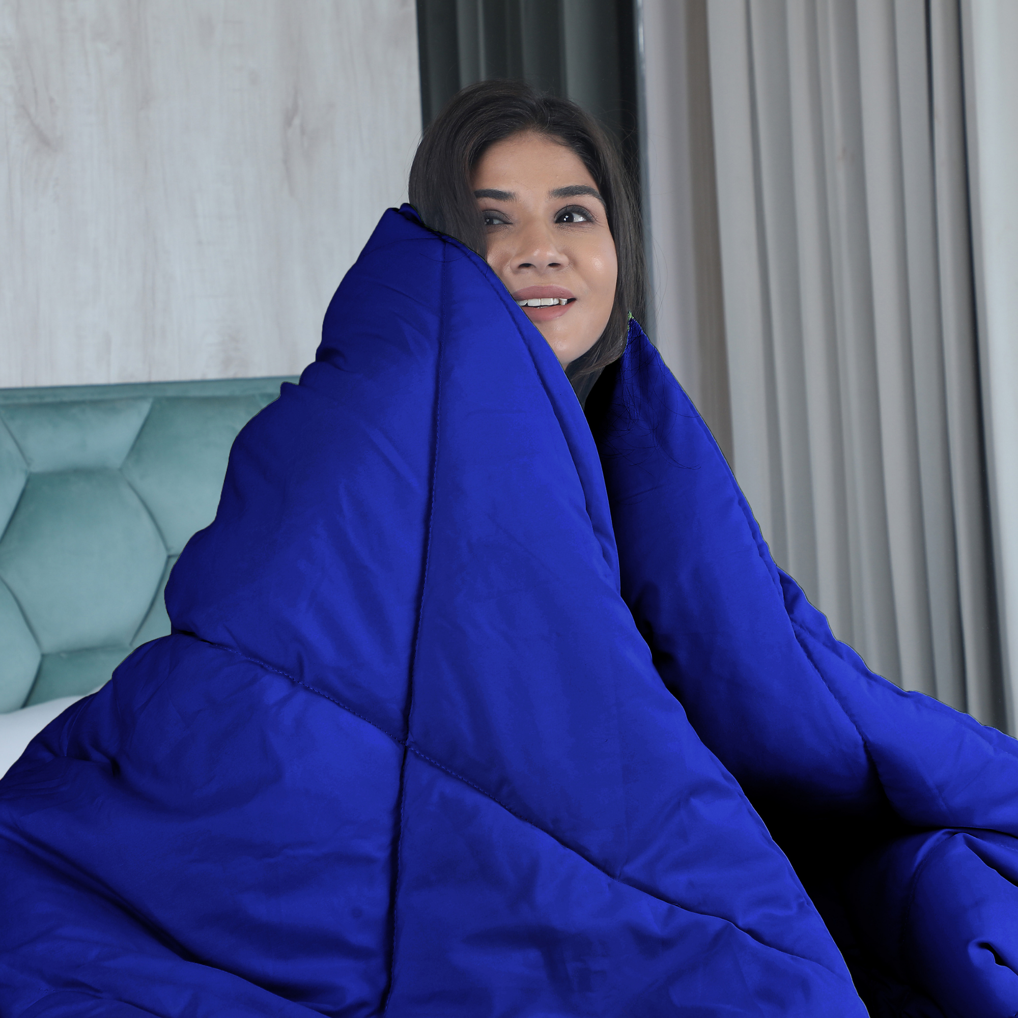 Navy- Blue Duvet Plain AVI Lifestyles I01