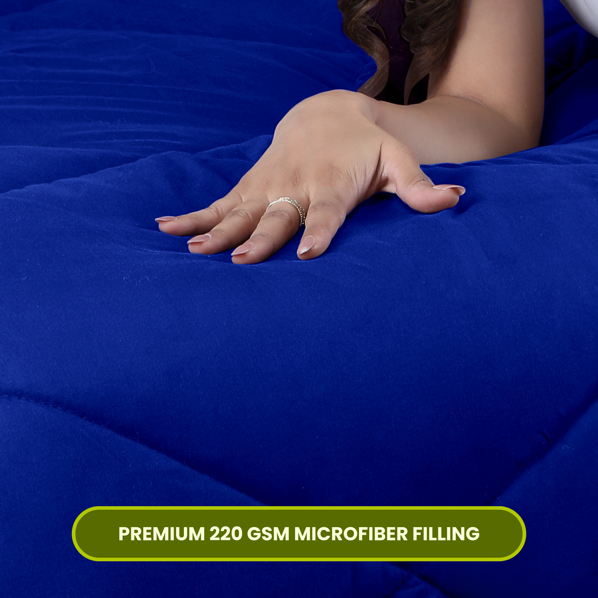 Navy- Blue Duvet Plain AVI Lifestyles I03