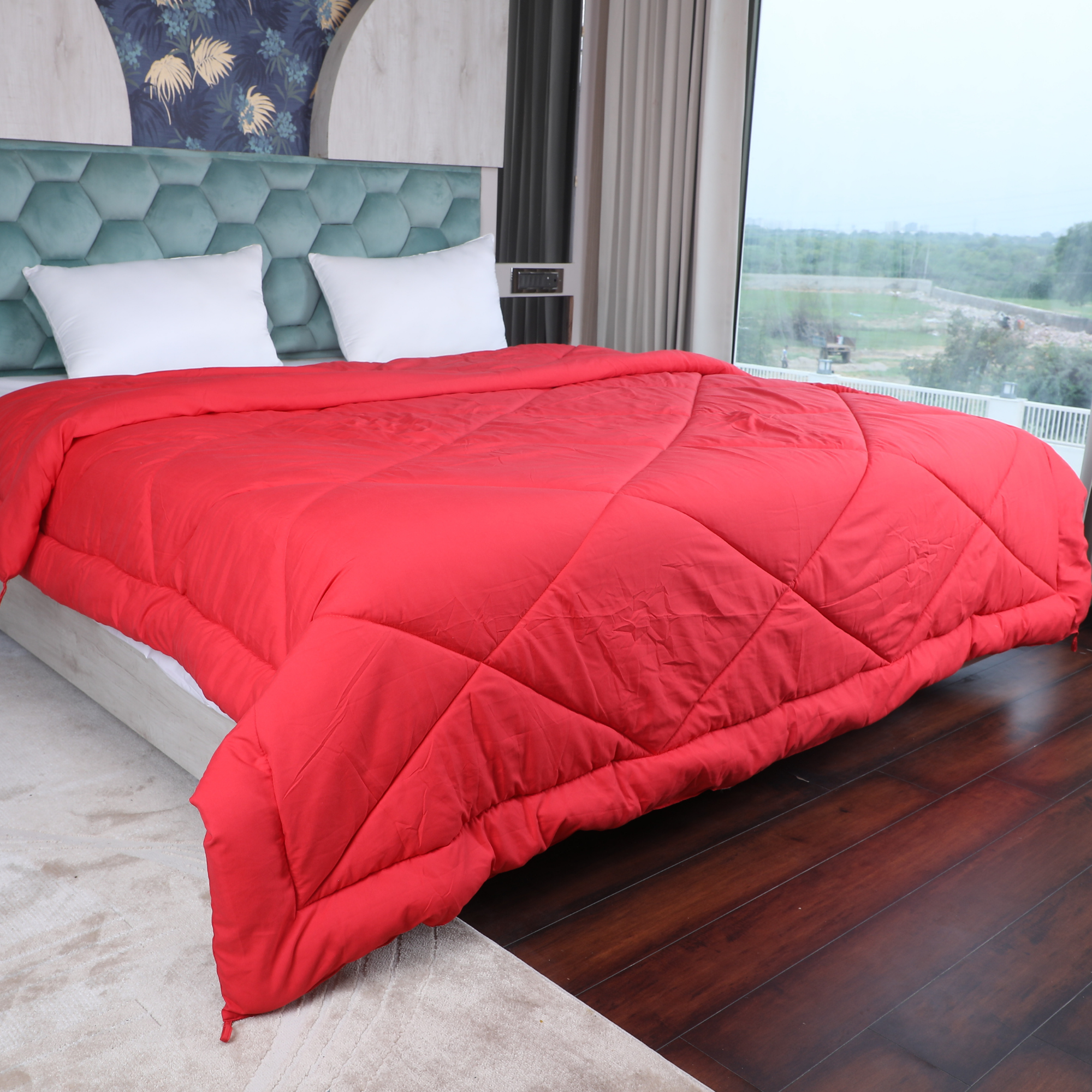 Red Duvet Plain AVI Lifestyles I02