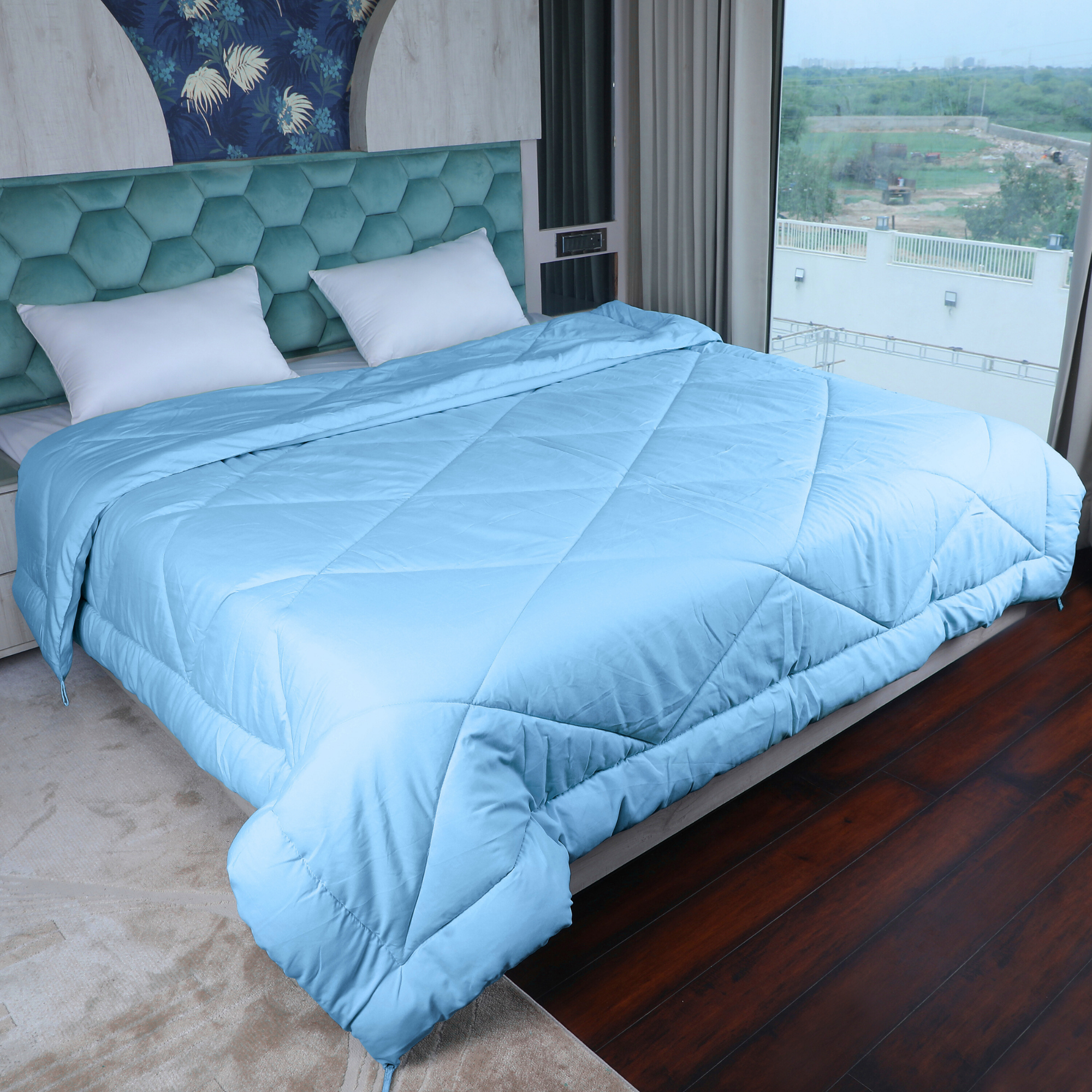 Sky-Blue Duvet Plain AVI Lifestyles I02