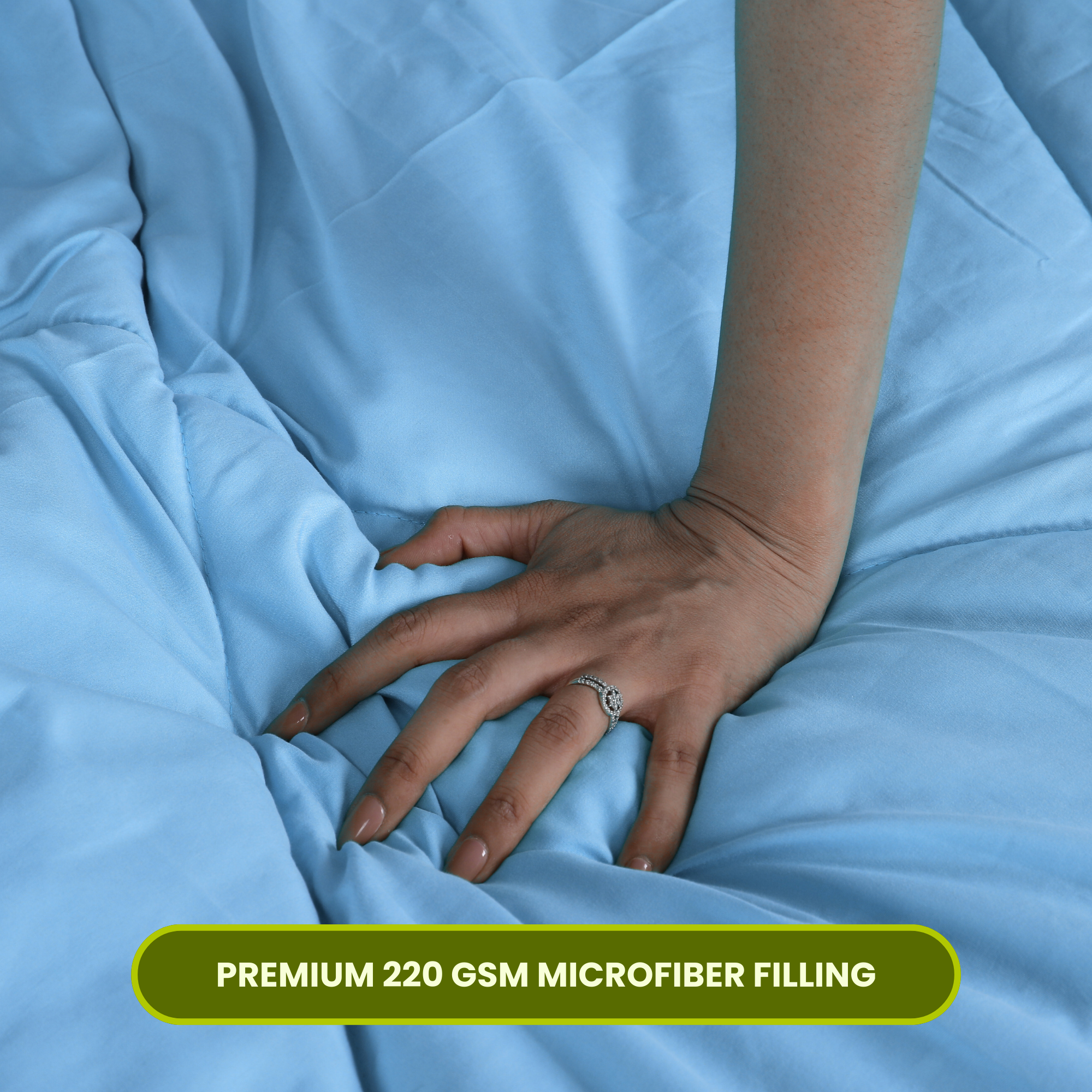 Sky-Blue Duvet Plain AVI Lifestyles I03