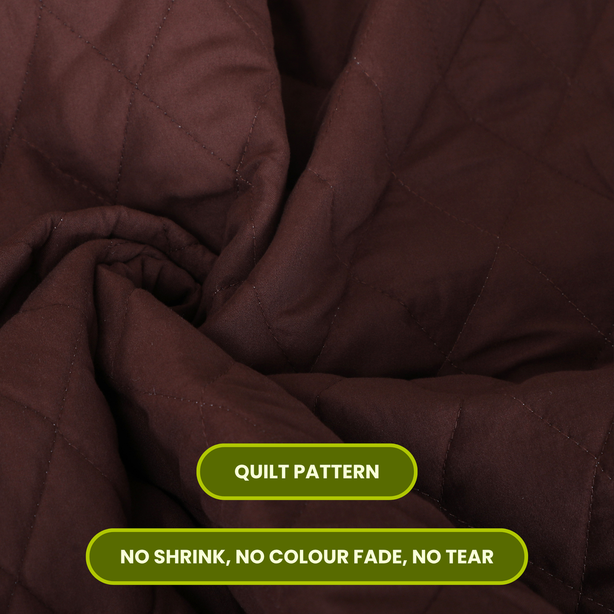 Quilted Brown Mattress Protector 