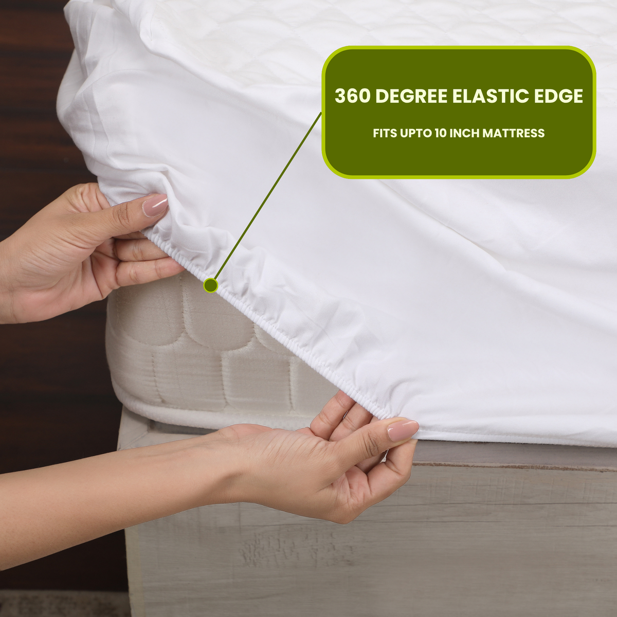 Quilted White Mattress Protector 