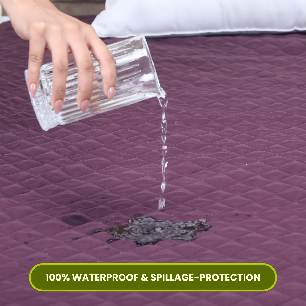 Quilted Wine Mattress Protector 
