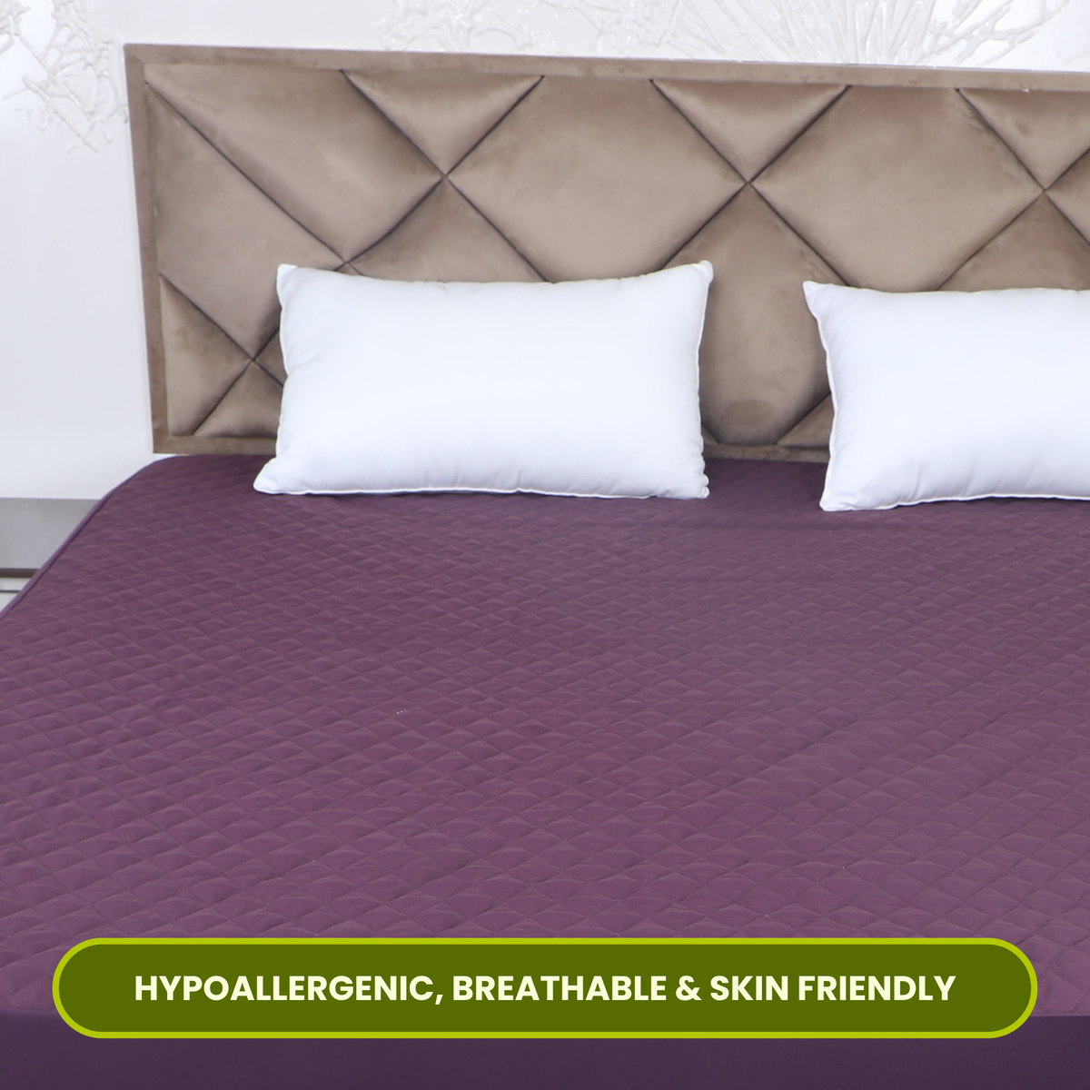 Quilted Wine Mattress Protector 