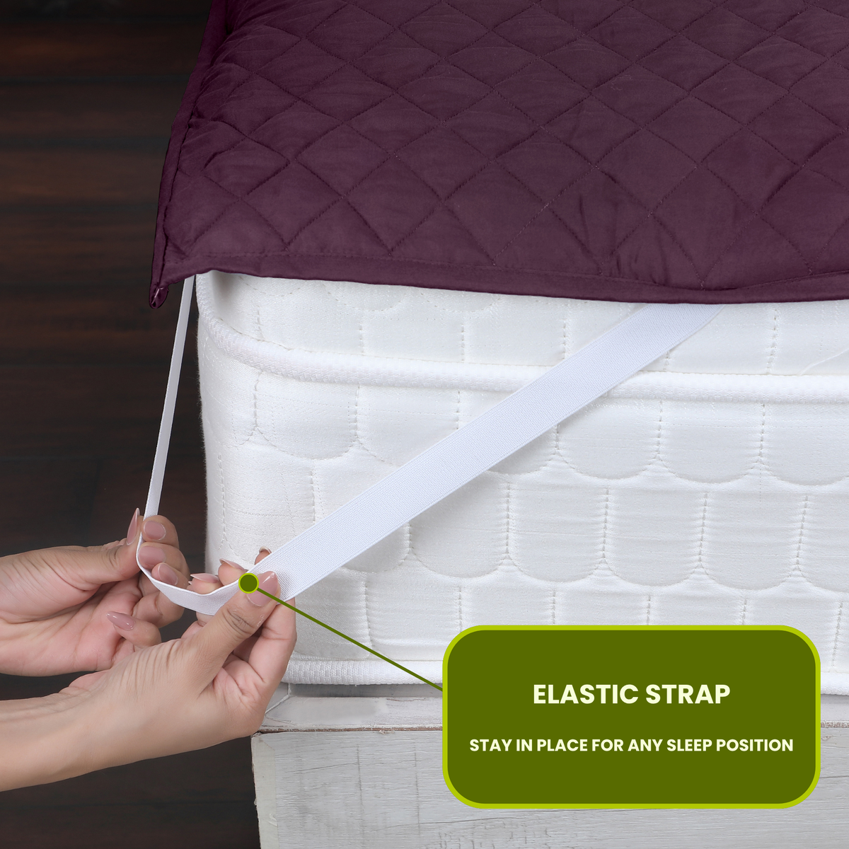 Quilted Wine Mattress Protector 