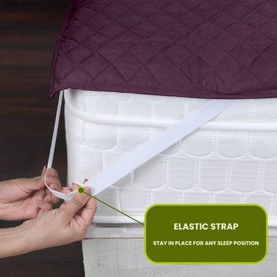 Quilted Wine Mattress Protector 