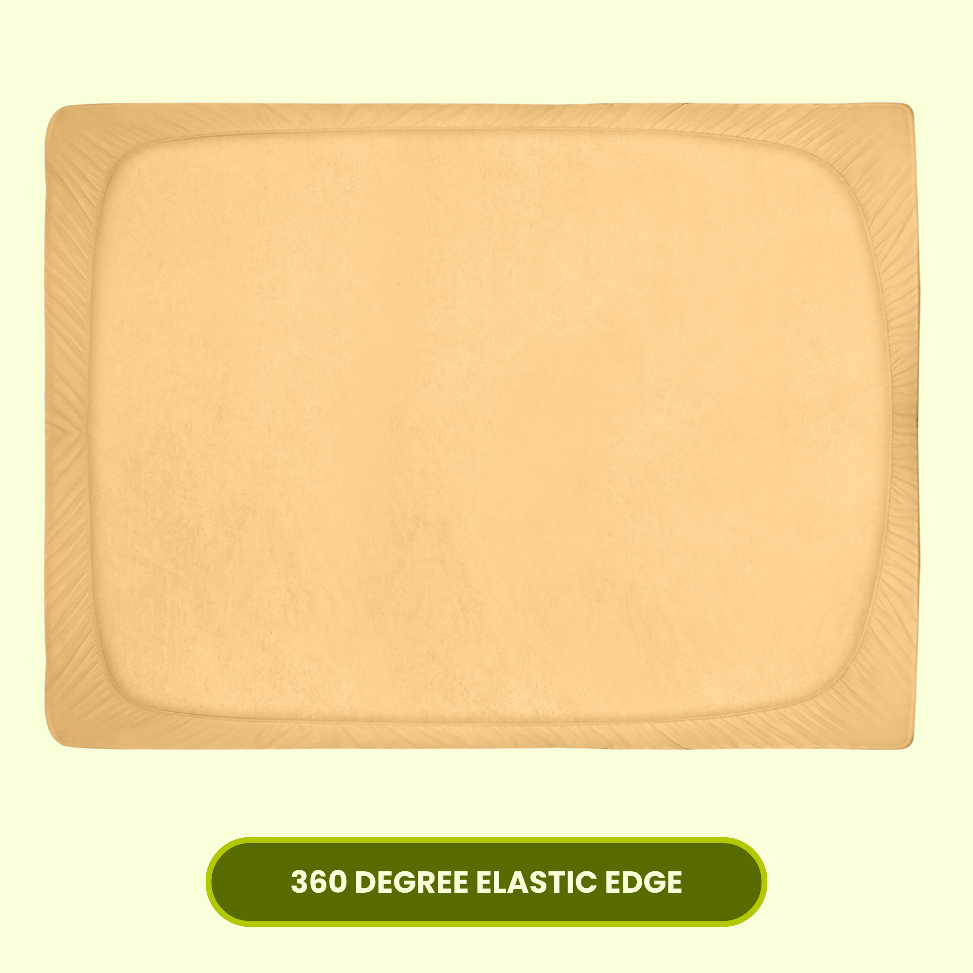 Beige Terry Mattress Protector AVI Lifestyles I04