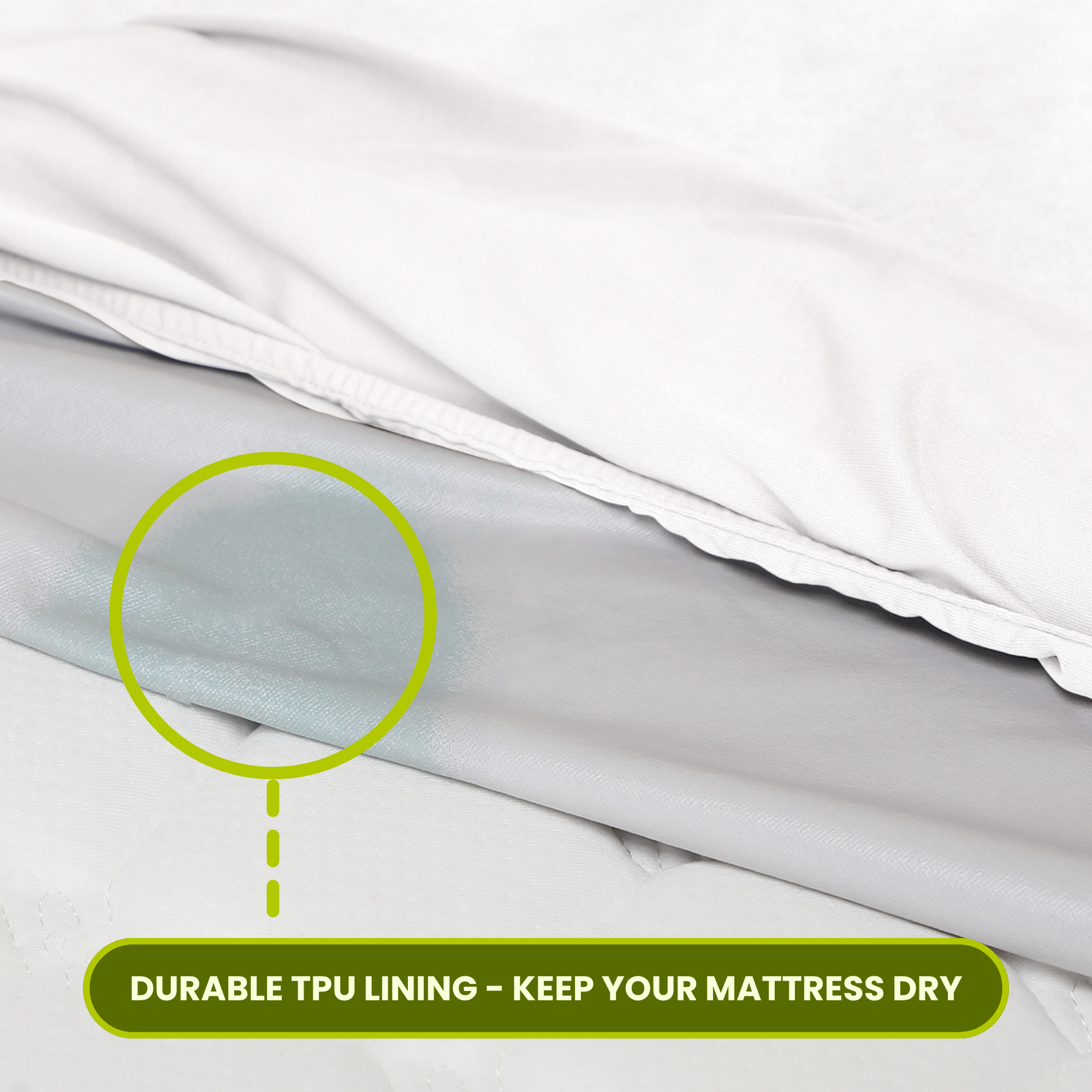 White Terry Mattress Protector AVI Lifestyles I03