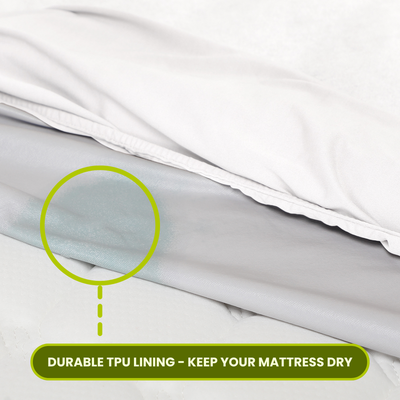 White Terry Mattress Protector AVI Lifestyles I03