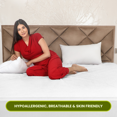 White Terry Mattress Protector AVI Lifestyles I06