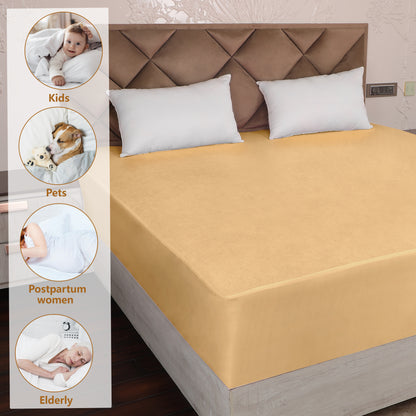 Beige Mattress Protector (Polycotton)