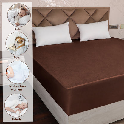 Brown Mattress Protector (Polycotton)