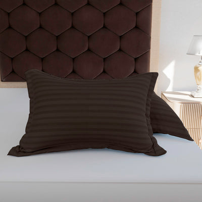 Brown Stripe Pillow Covers