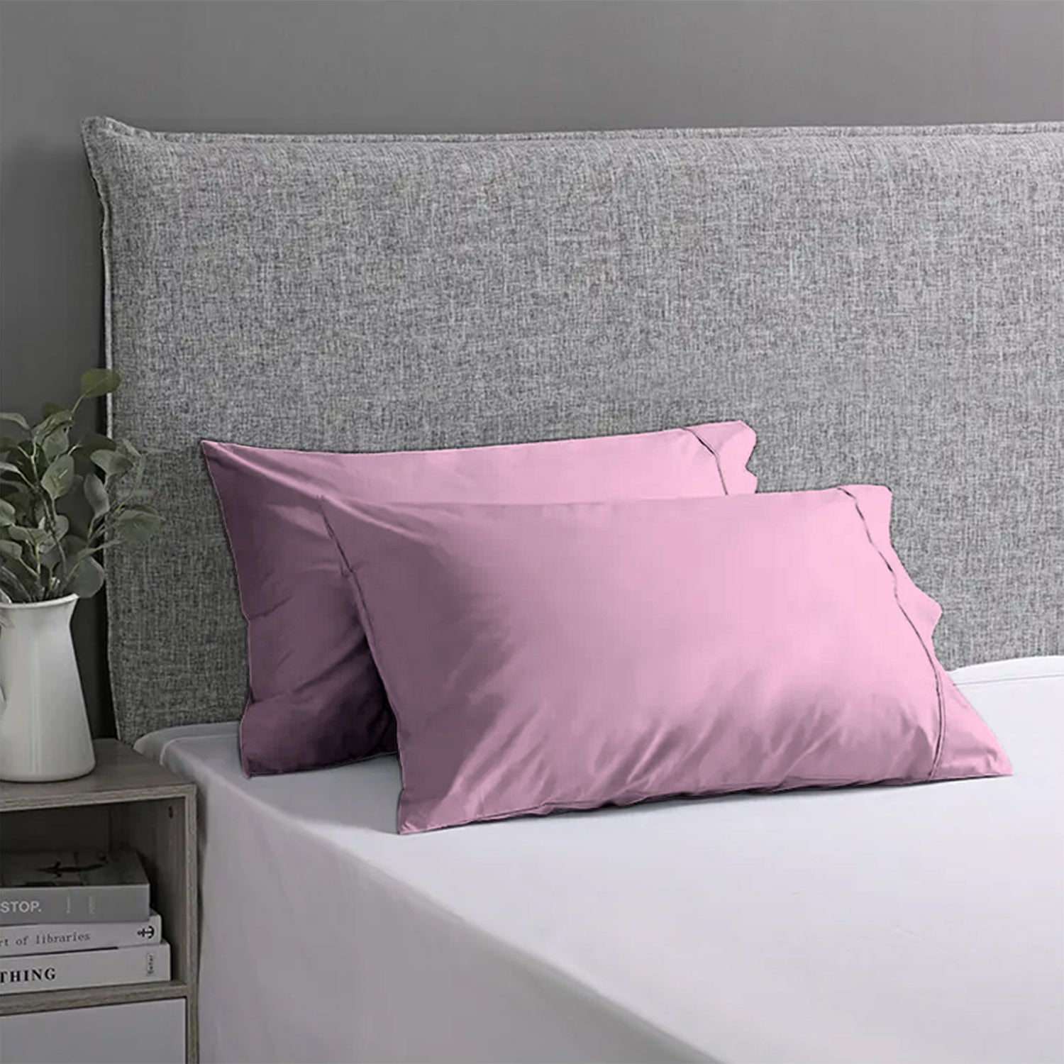 Baby Pink Plain Pillow Covers