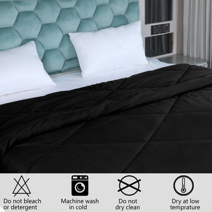 Black Microfiber Polyester Comforter