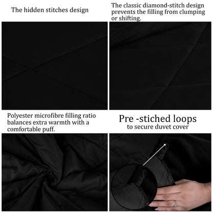 Black Microfiber Polyester Comforter