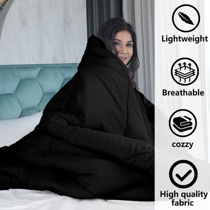 Black Microfiber Polyester Comforter