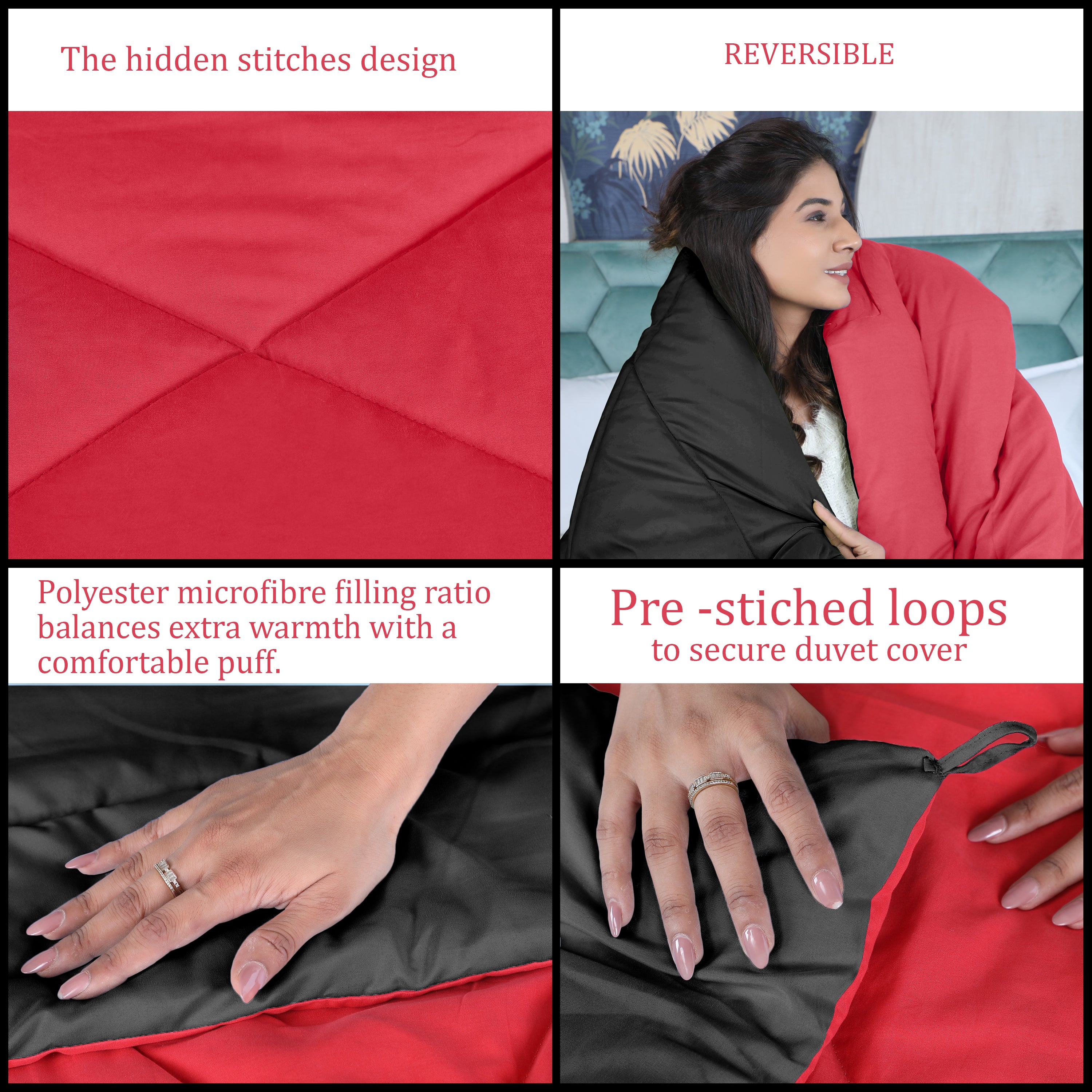 Black & Red Reversable Comforter